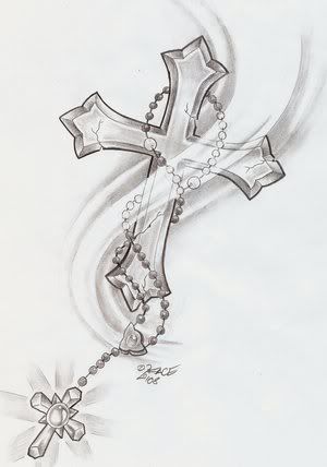 Rosary Cross Tattoos. rosary cross