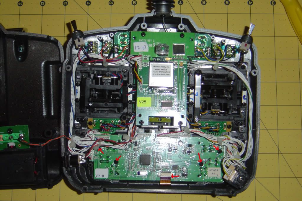How To Spektrum Dx7 Lcd Back Light Mod Remove Internal Screws On The Bottom Pcb Marked On The Photo Below RC Helicopter Engine RC Helicopter Repair how to spektrum dx7 lcd back light mod RC Helicopter Engine remove internal screws on the bottom pcb marked on the photo below RC Helicopter Repair