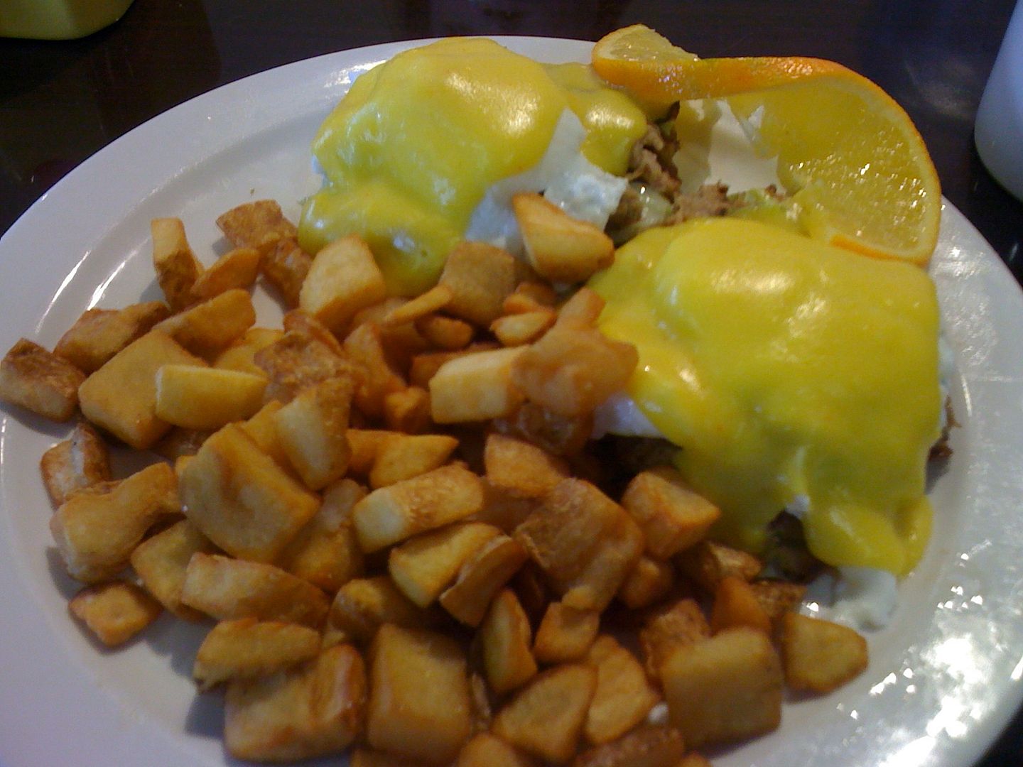 Kahlua Pig Benedict from Babycakes Cafe Kahlua Pig Benedict from Babycakes Cafe