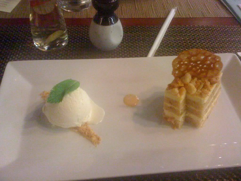 Macadamia Nut Toffee Cake with White Chocolate Yuzu Gelato from Bachi Burger Macadamia Nut Toffee Cake with White Chocolate Yuzu Gelato from Bachi Burger