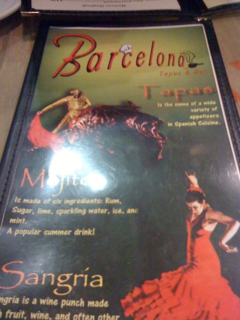 Barcelona Tapas & Bar Menu Barcelona Tapas & Bar Menu