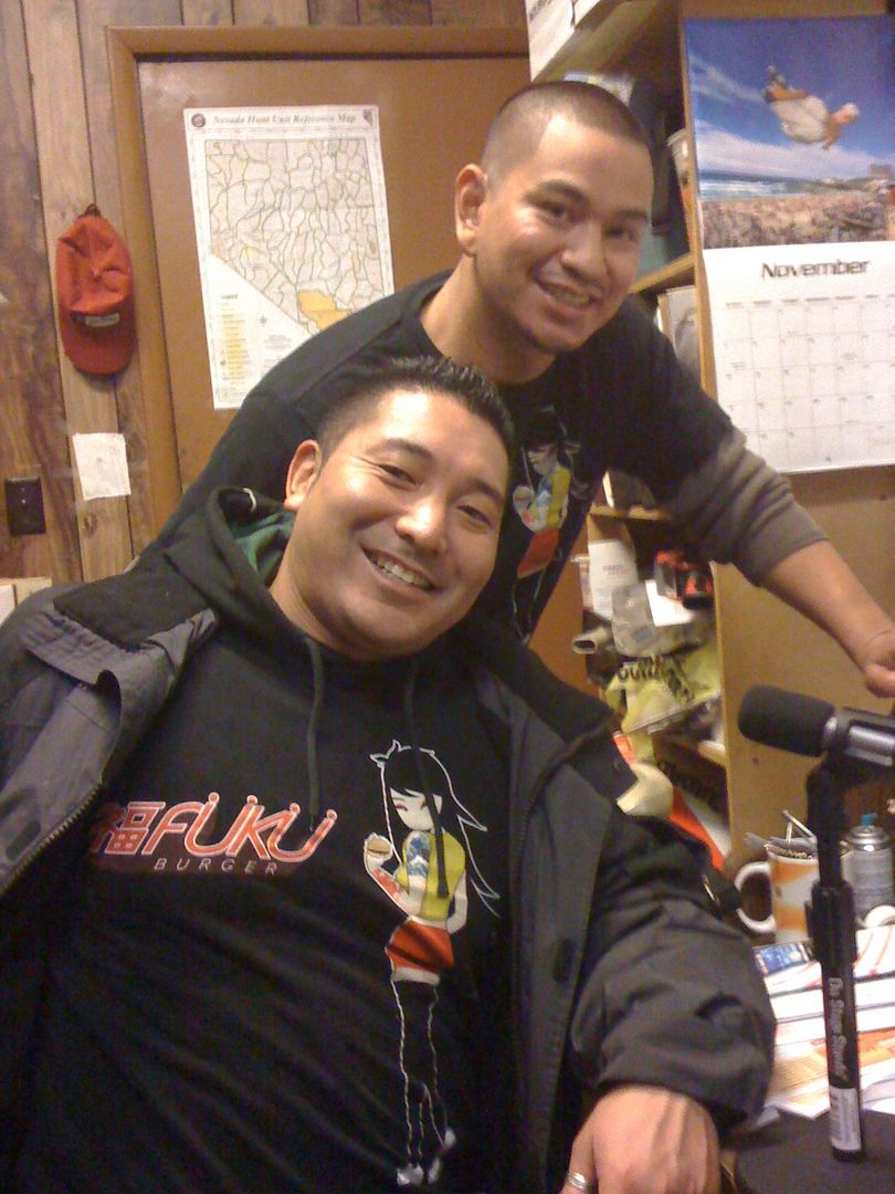 Colin Fukunaga and Chef Mags of Fukuburger Colin Fukunaga and Chef Mags of Fukuburger