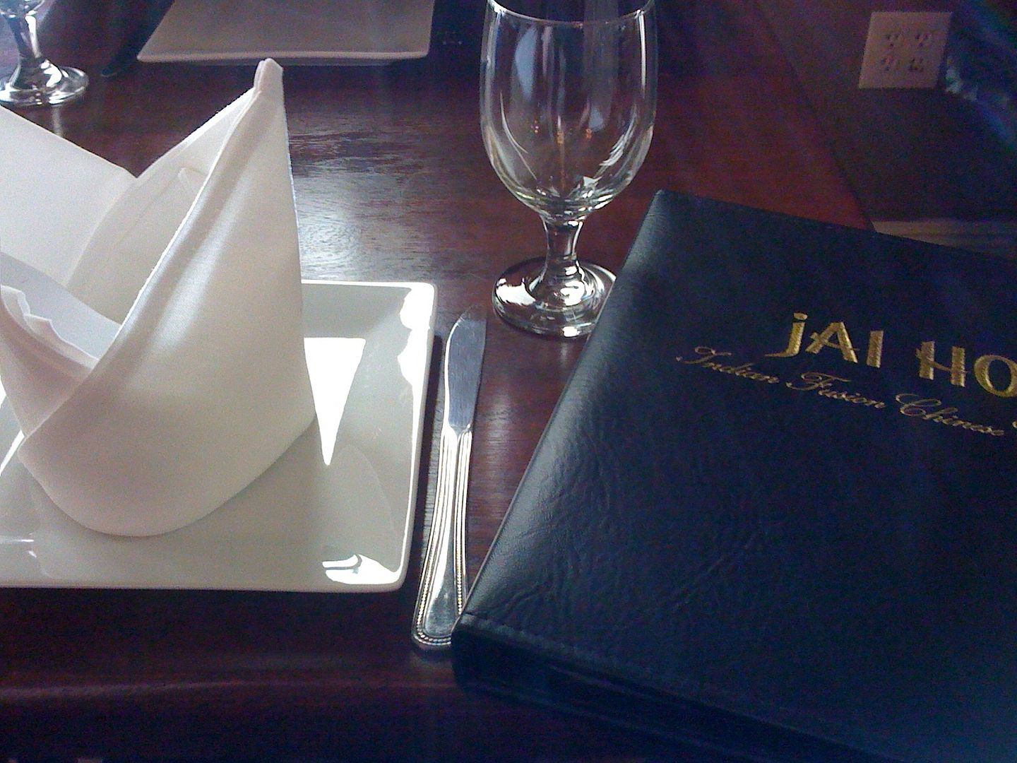 Jai-Ho Restaurant Place Setting Jai-Ho Restaurant Place Setting