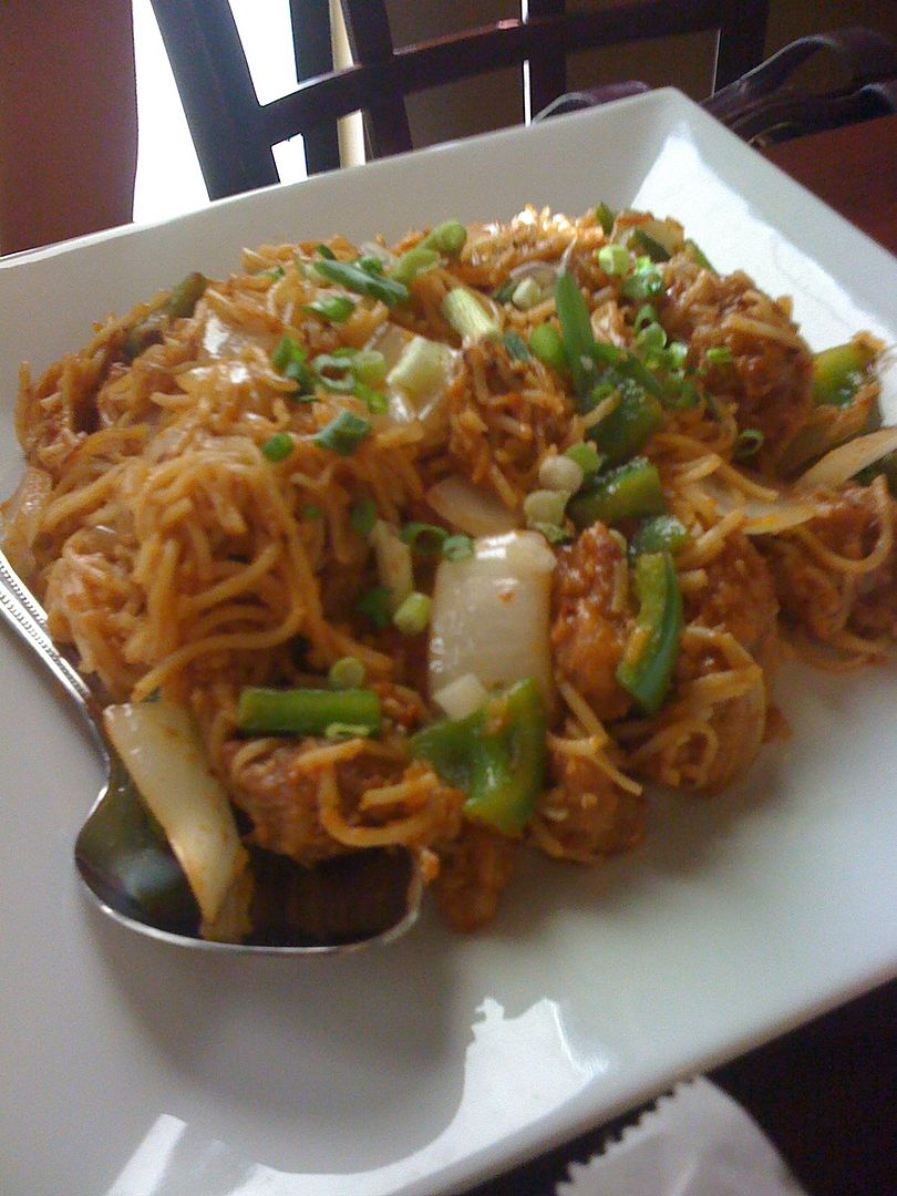 Hakka Noodles with Chicken from Jai-Ho. Disaster. Hakka Noodles with Chicken from Jai-Ho. Disaster.