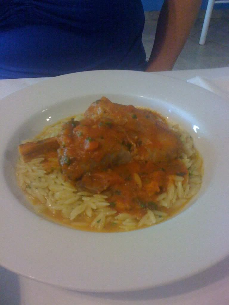 Braised Lamb Shank with Buttered Orzo Pasta from The Fat Greek Braised Lamb Shank with Buttered Orzo Pasta from The Fat Greek