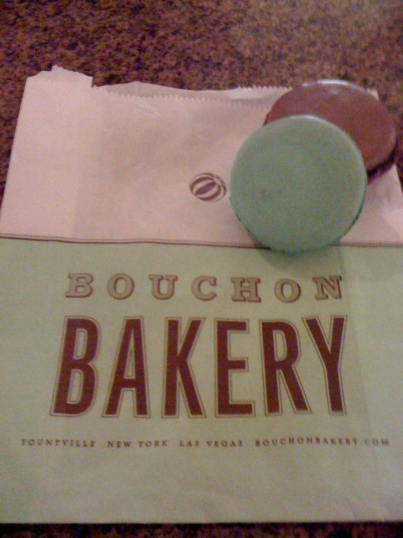 Pistachio Macaron from Bouchon Bakery. The Chocolate one wasn't too shabby either! Pistachio Macaron from Bouchon Bakery. The Chocolate one wasn't too shabby either!