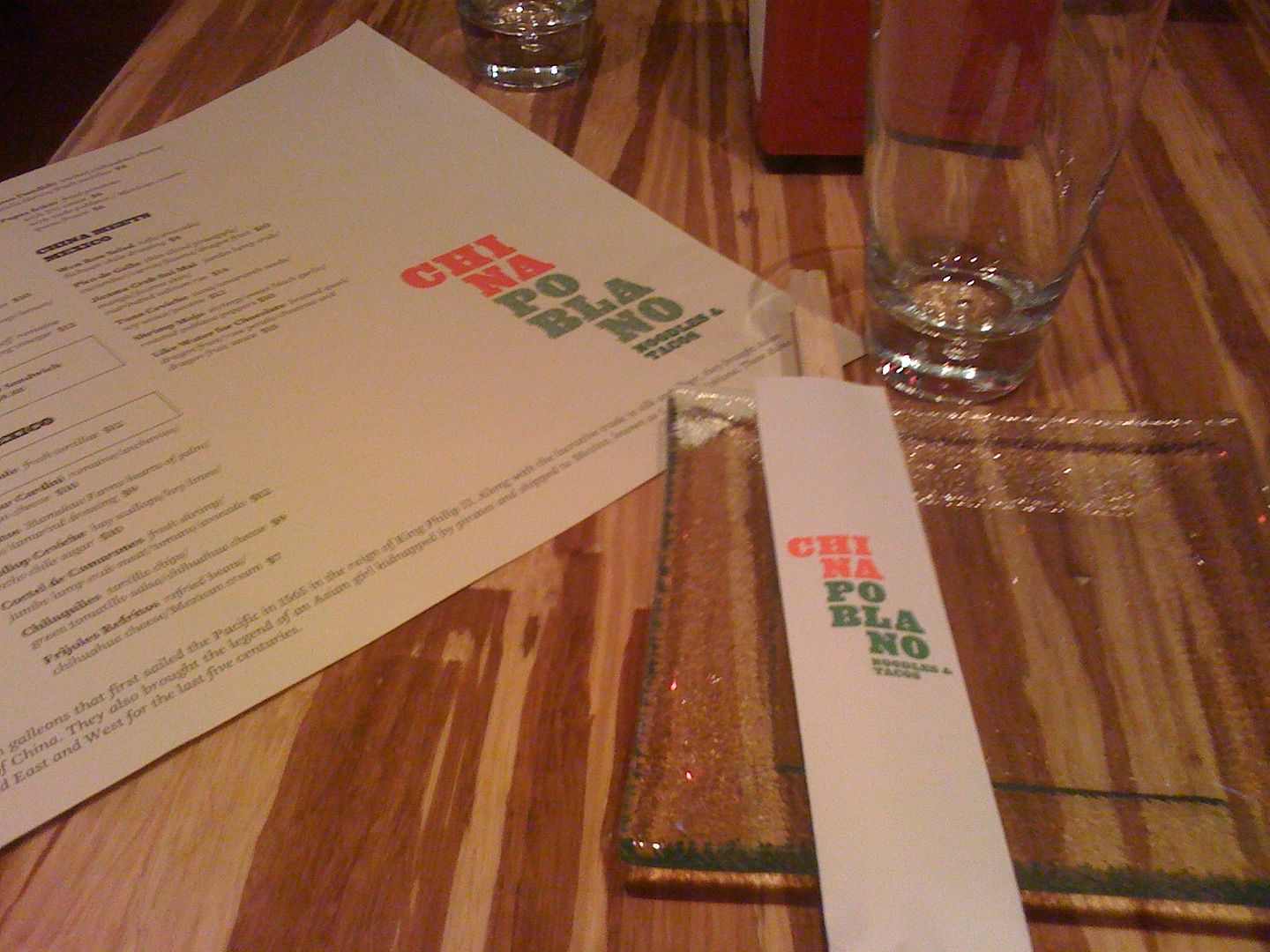 The table is set at China Poblano The table is set at China Poblano
