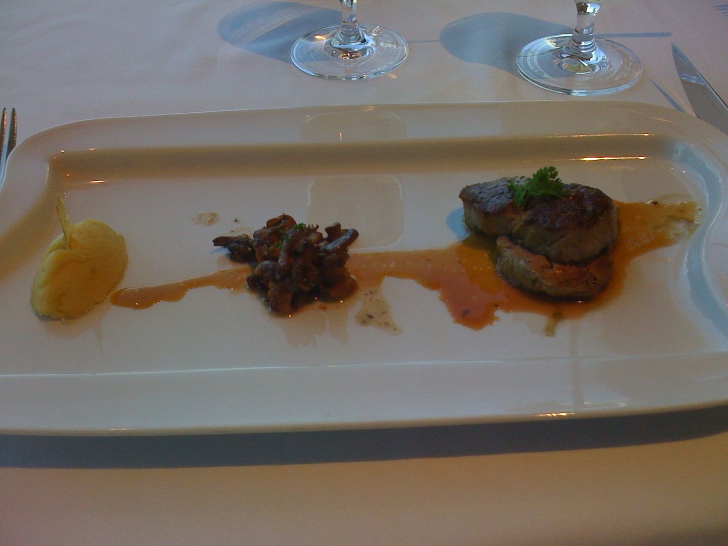 Veal Medallion with Not-Washed-Enough Mushrooms from the Eiffel Tower Restaurant Veal Medallion with Not-Washed-Enough Mushrooms from the Eiffel Tower Restaurant