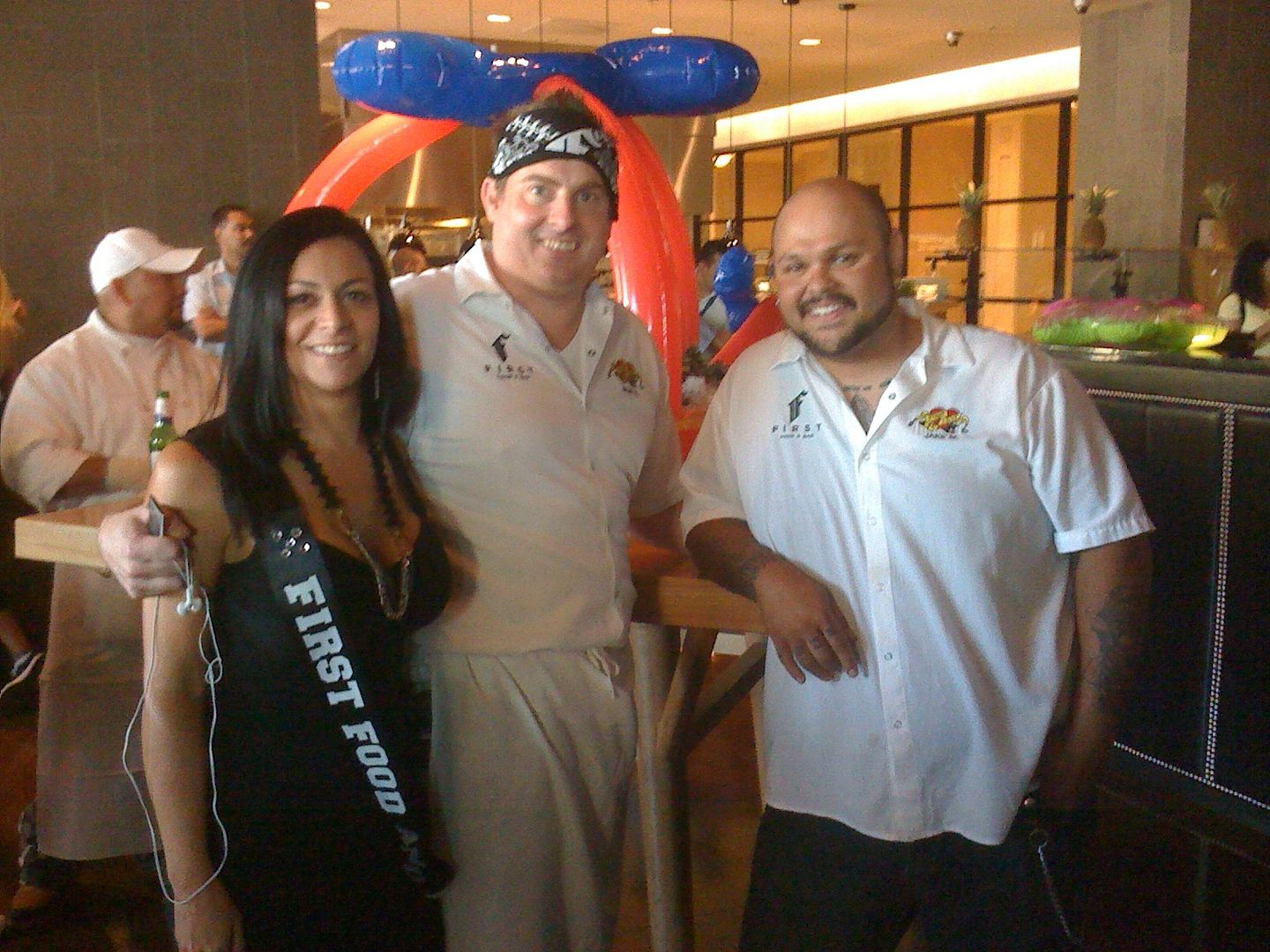 Unidentified Babe with Defending Champs Rob Ryan and Jake Mual of First Food and Bar Unidentified Babe with Defending Champs Rob Ryan and Jake Mual of First Food and Bar