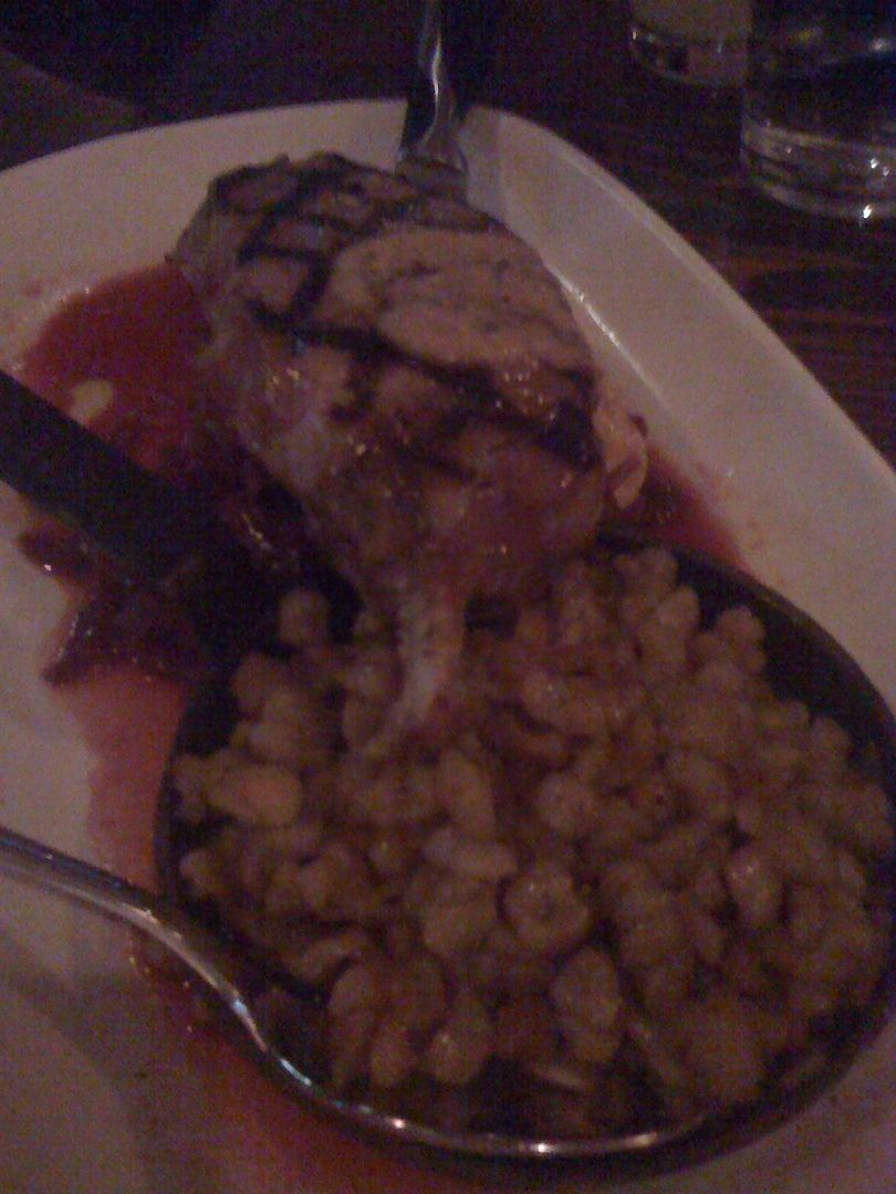 Double Cut Kurobuta Pork Chop With Chestnut Spaetzle from First Food and Bar Double Cut Kurobuta Pork Chop With Chestnut Spaetzle from First Food and Bar