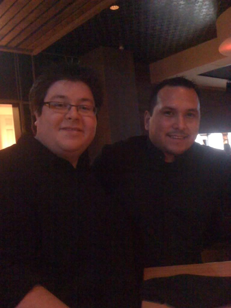 Mike with Brian, Deliverer of the Dobranski Burger Mike with Brian, Deliverer of the Dobranski Burger