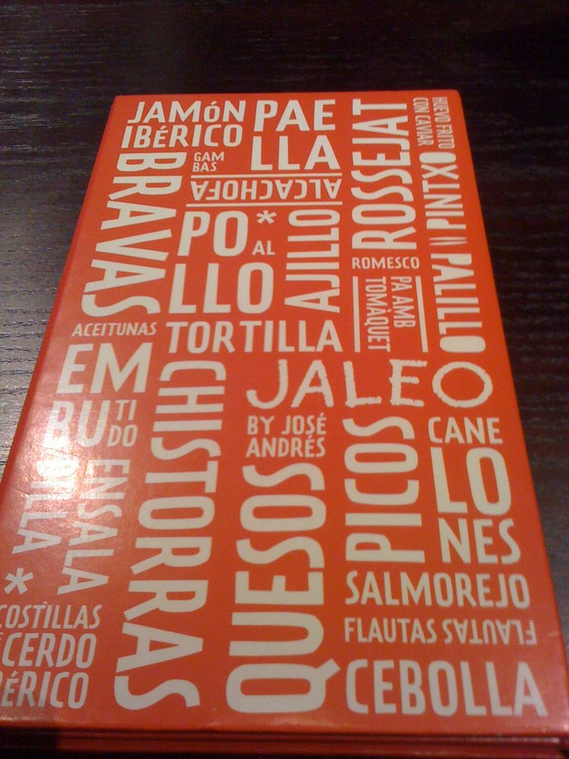 Menu at Jaleo Menu at Jaleo