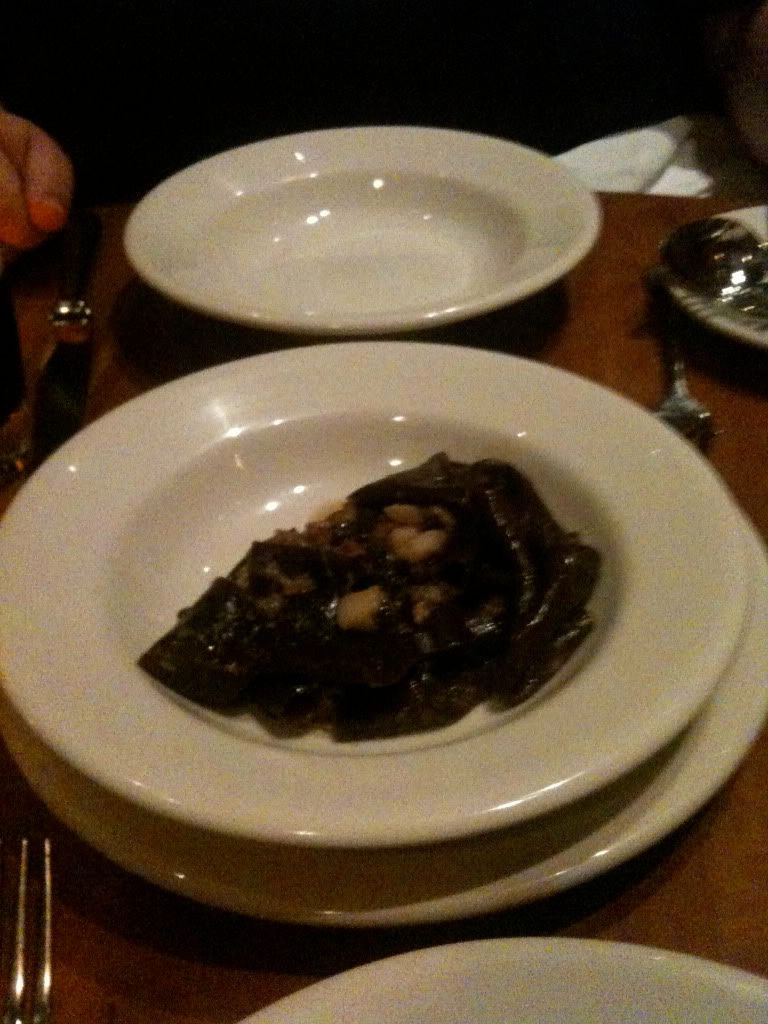 Pig's Blood Pappardelle with Pig's Head Ragout. Yes...really. Pig's Blood Pappardelle with Pig's Head Ragout. Yes...really.