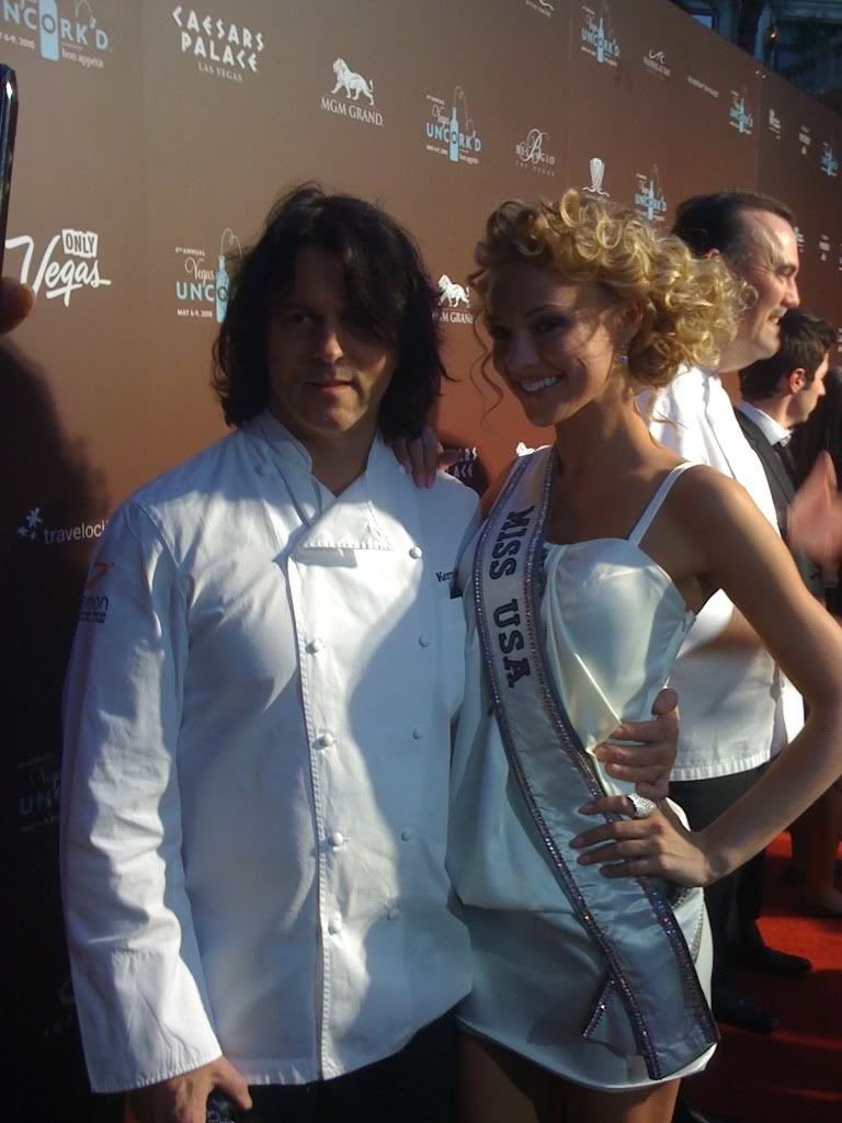 Chef Kerry Simon with MIss USA. For the children! Chef Kerry Simon with MIss USA. For the children!