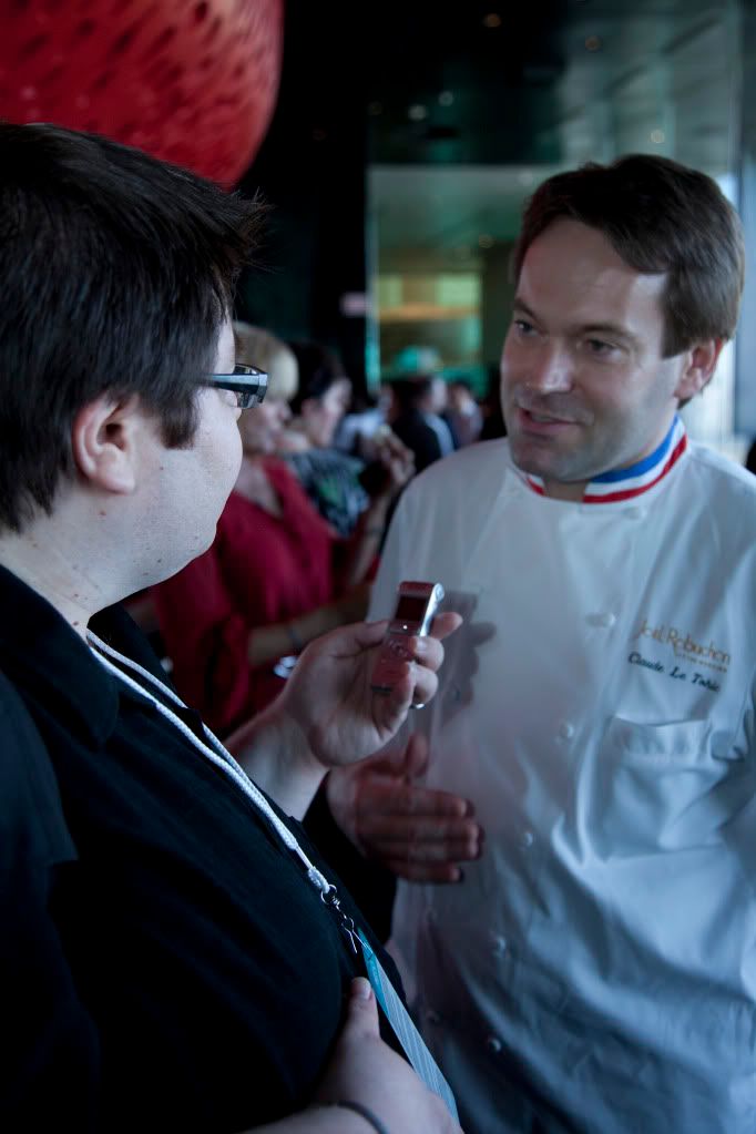 Me interviewing James Beard Foundation Award Winner, Chef Claude le Tohic (photo by: Kevin Stout) Me interviewing James Beard Foundation Award Winner, Chef Claude le Tohic (photo by: Kevin Stout)