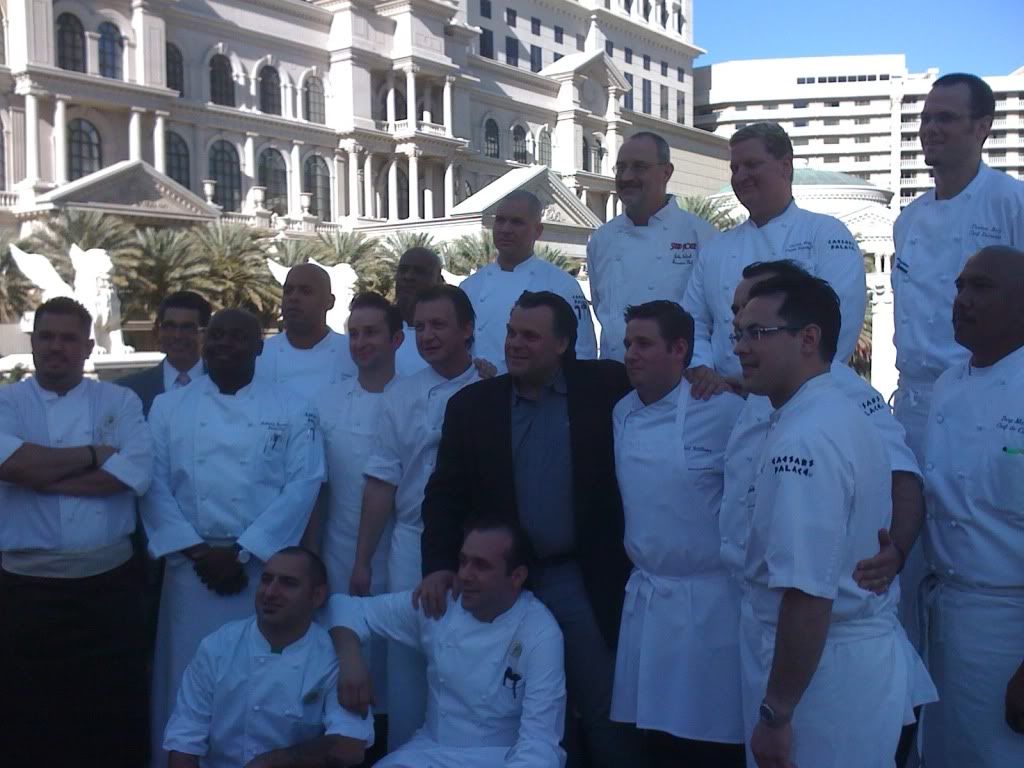 Chef Francois Payard with Chefs from Caesars Palace Chef Francois Payard with Chefs from Caesars Palace