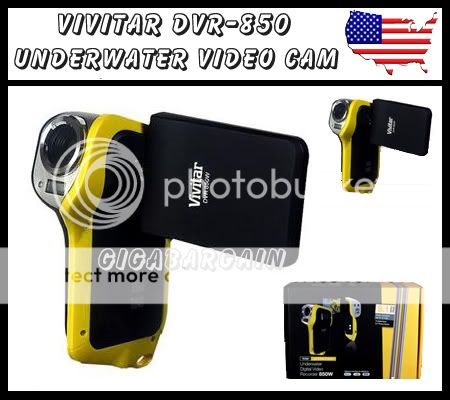 VIVITAR DVR 850W 8MP UNDERWATER VIDEO CAMERA (BK / YEL) 681066204993 