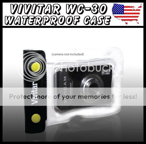 the vivitar waterproof case fits most digital cameras ipods and