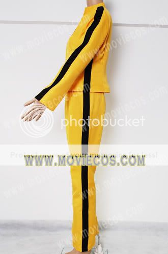 Kill Bill The Bride Yellow Costume Jacket Pants Suit Outfits Halloween 